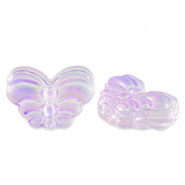 Glasperle 15mm Schmetterling - Lilac